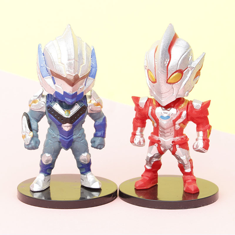 10m 6Pcs/set Anime Ultramaners Taro Ace Seven Jack Rosso Zero Gaia Blu Dyna Models Action Figures Kids Boys Girls Children Toys