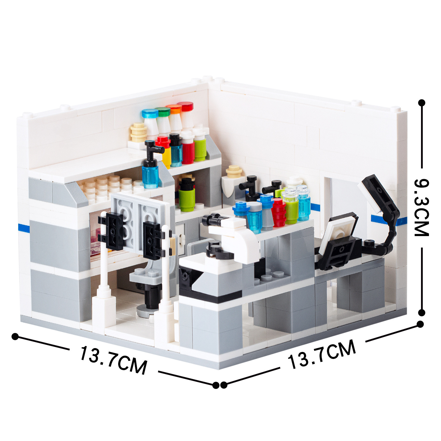 MOC4050 street view hospital pharmacy decoration Accessories wholesale City Series kids boys girls toys building blocks bricks