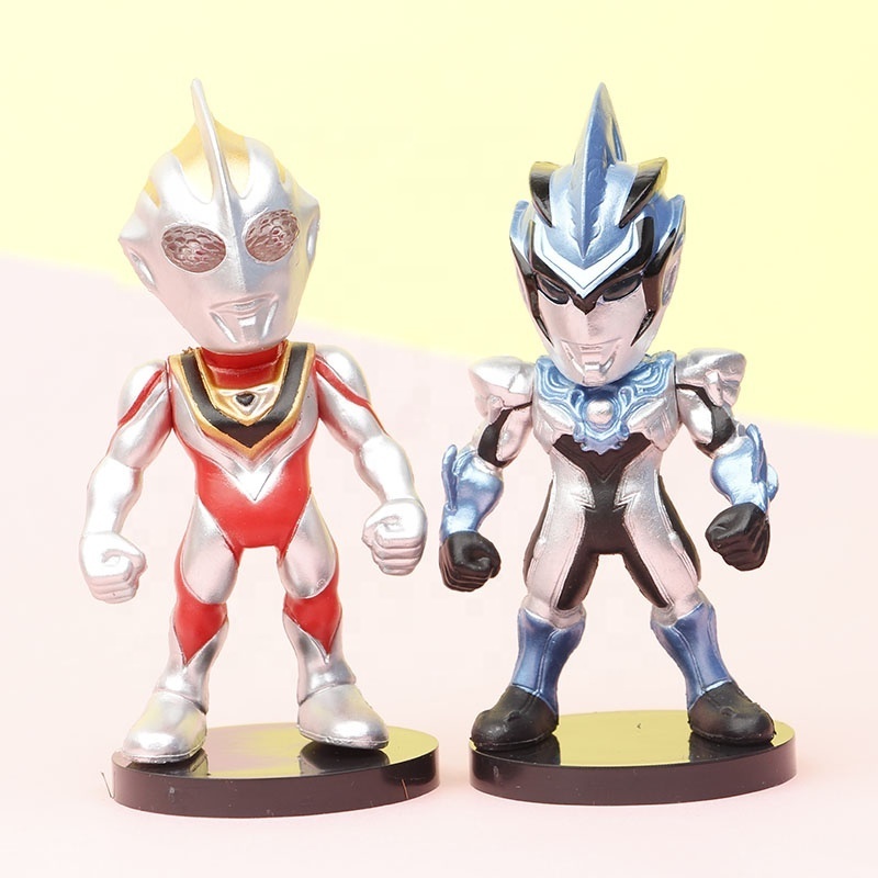 11cm 8Pcs/set Anime Ultramaners Taro Ace Seven Jack Rosso Zero Gaia Blu Dyna Models Action Figures Kids Boys Girls Children Toys