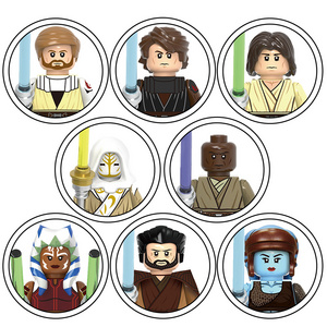 G0108 New Obi- Wan Anakin Qui-Gon Jinn Jei Temple Guard Mace Windu Ahsoka Dooku Ella Secura Minifigs Space Wars Toys for Kids