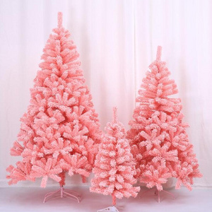 150cm Xmas Tree Pink Color Party Home Decorations Outside Artifical Flocked INS Style Mini MOQ Fast Delivery Pink Christmas Tree