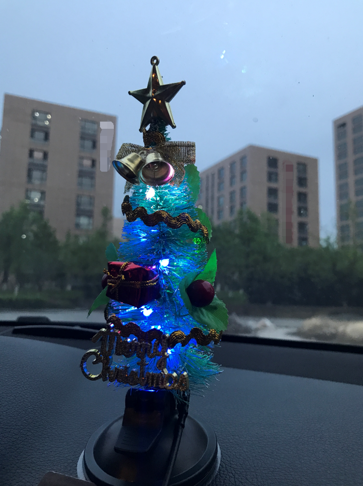 Xmas Tree Car Decorations Dense White Warm Pink Blue Green Artificial Mini Indoor Pre-lit Led Light Ornament Christmas Car Tree