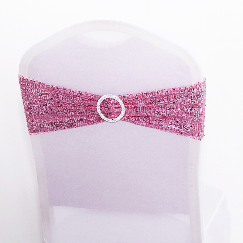 Sequin Chair Sash Decorative Romantic Chair Sash for Wedding Party