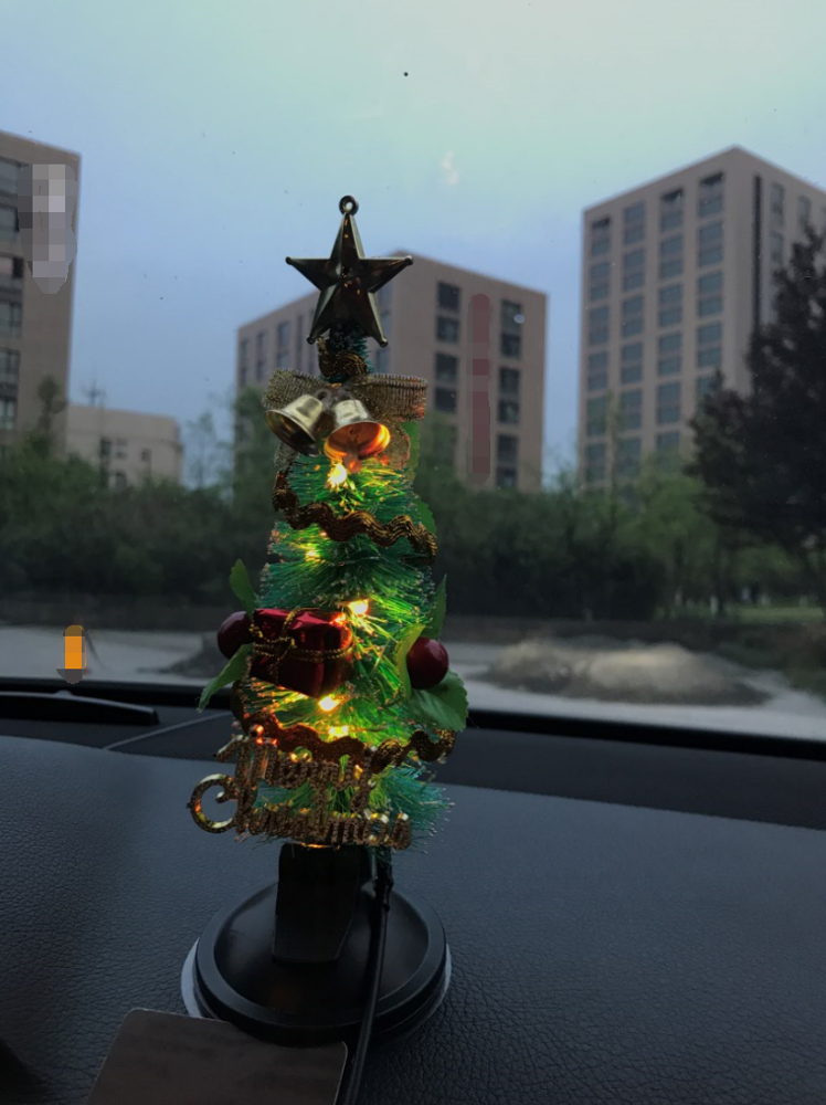 Xmas Tree Car Decorations Dense White Warm Pink Blue Green Artificial Mini Indoor Pre-lit Led Light Ornament Christmas Car Tree