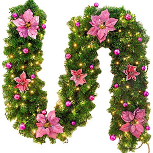 Custom Xmas Garland Party Home Decorations LED Lights Garlands Christmas Tinsel