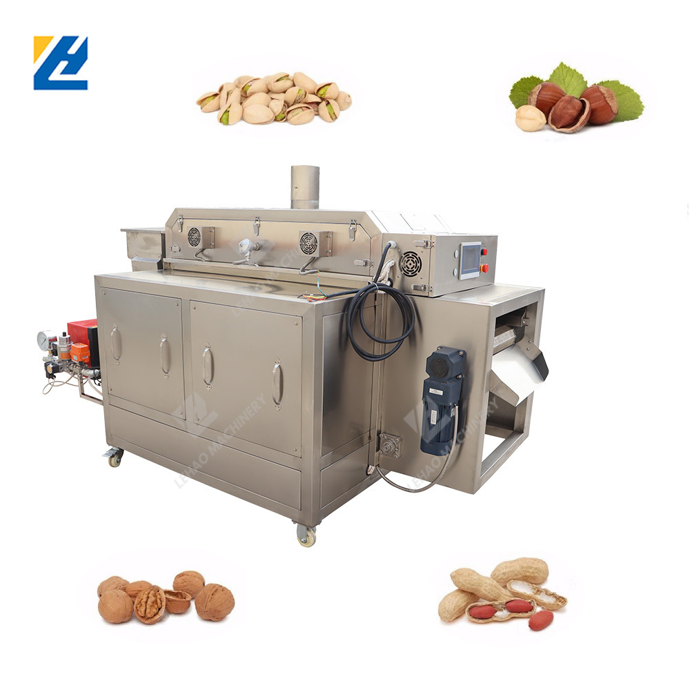 Gas cashew nut roasting machine cocoa bean roasting nuts sesame machine grain roaster peanut machinery