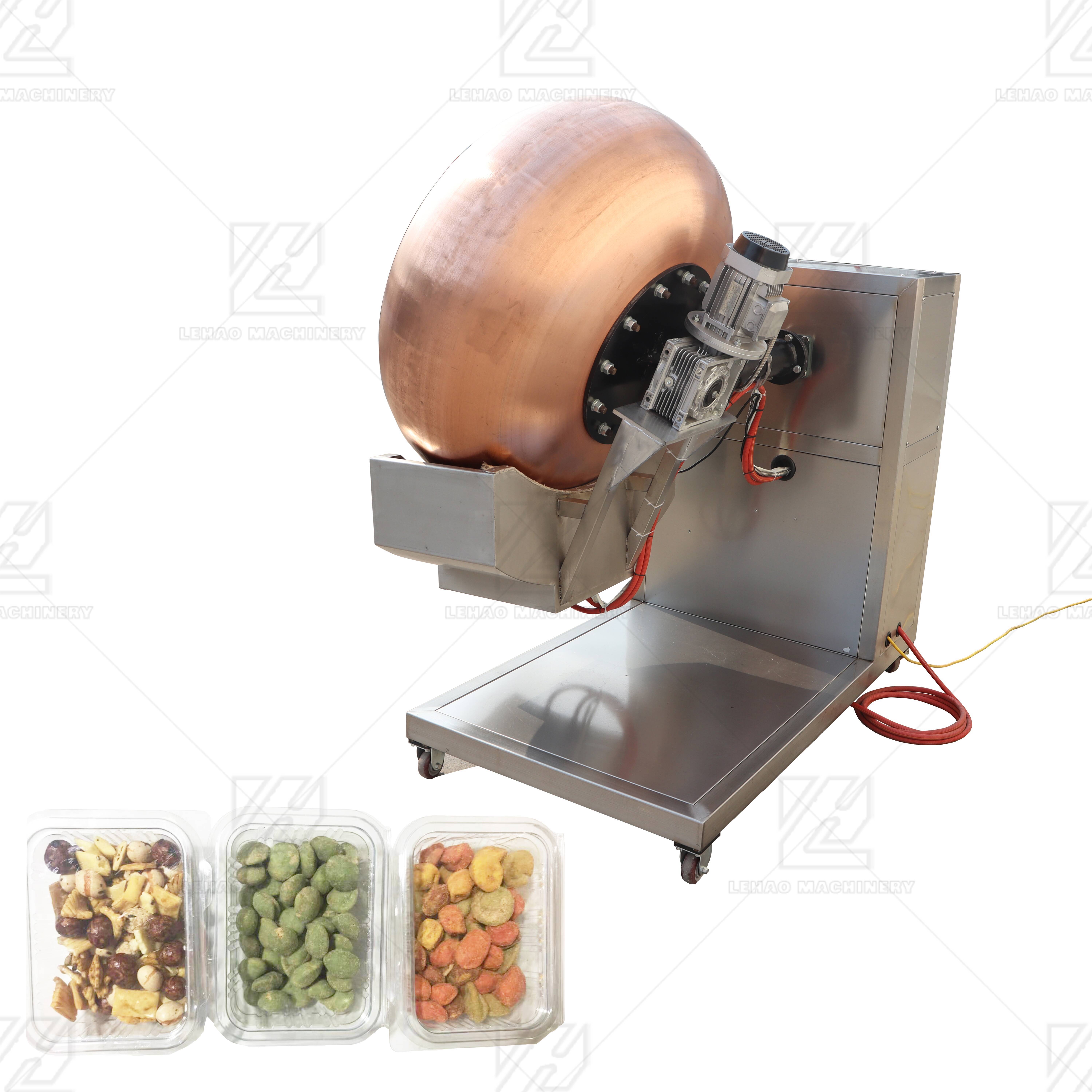 China automatic nut peanut coating sugar caramel peanut bread crumbs nut coating pan machine nuts processing machines