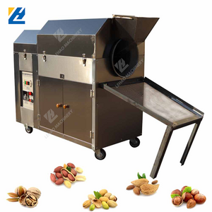 Hot sale automatic stainless steel cashew nut groundnut small nut roasting machine for sale