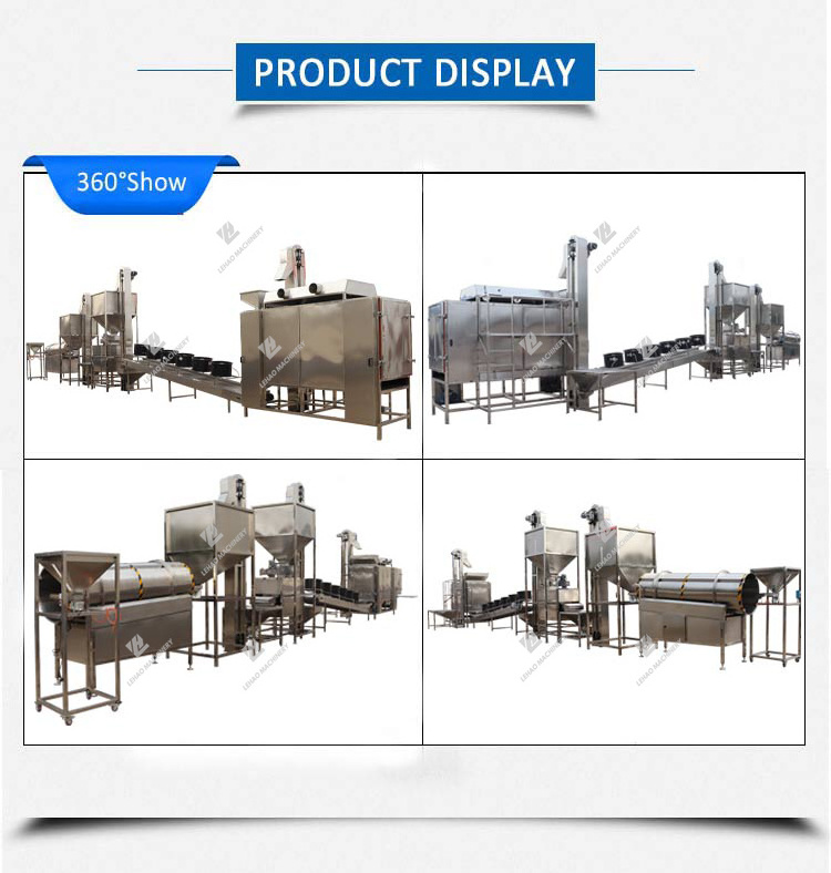 Nuts peanut roasting and falvouring machine flavored cashew nut salted roasting machine