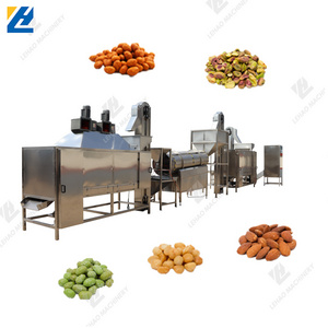 CE flavored snacks roasted cashew cut almond peanut flavoring equipment peantu roasting and seasoning machine