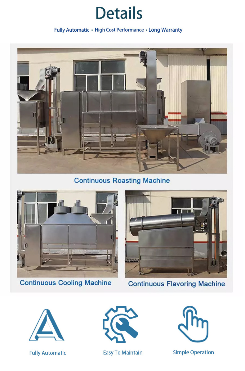 Nuts peanut roasting and falvouring machine flavored cashew nut salted roasting machine