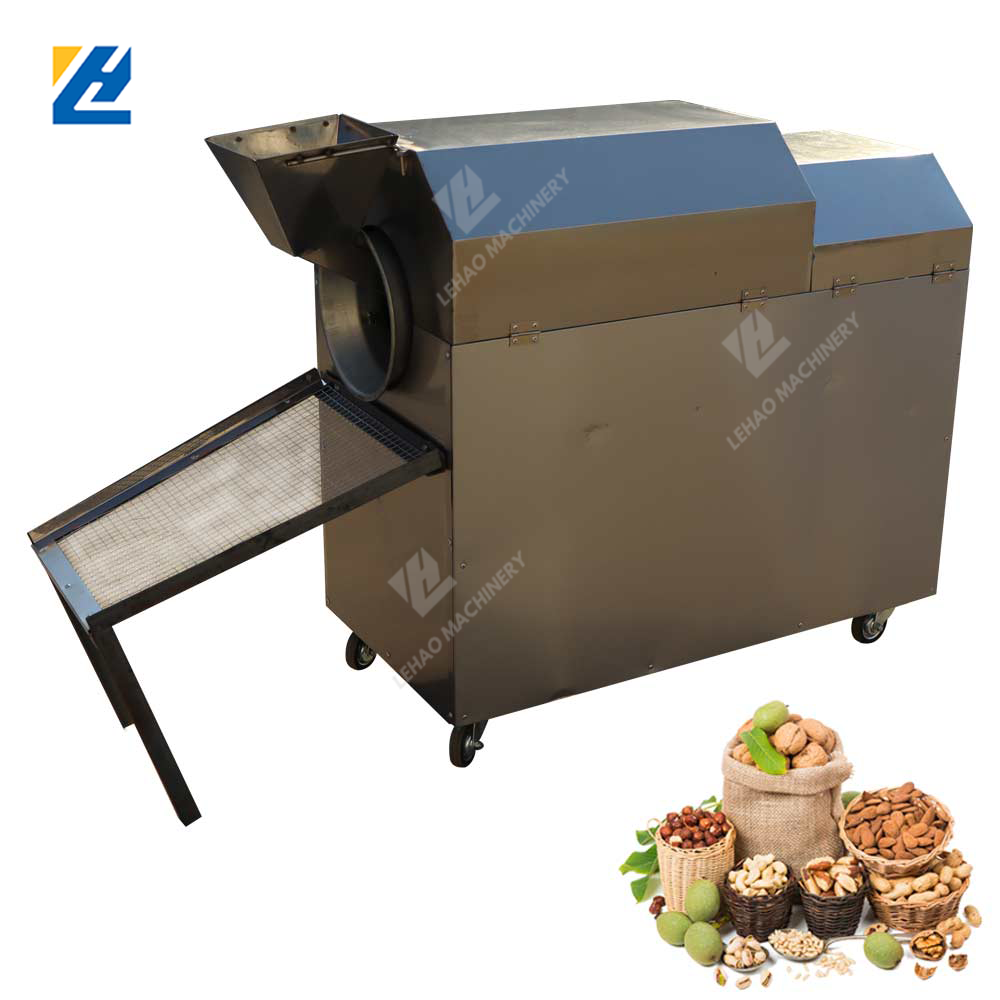 Hot sale automatic stainless steel cashew nut groundnut small nut roasting machine for sale