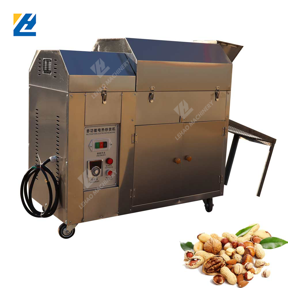 Hot sale automatic stainless steel cashew nut groundnut small nut roasting machine for sale