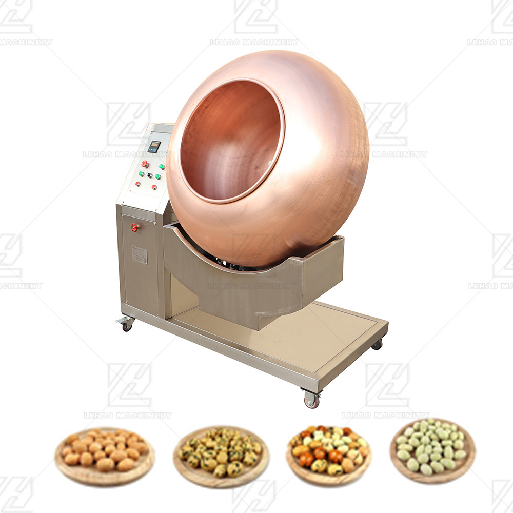 China automatic nut peanut coating sugar caramel peanut bread crumbs nut coating pan machine nuts processing machines