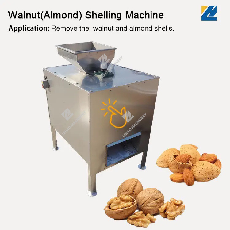 Automatic almond cracking machine pecan macadamia shelling machine almond sheller