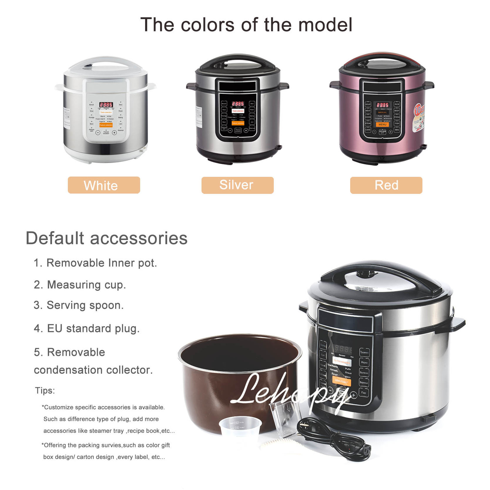 5l wholesale multi-use automatic smart multi prestig commercial electric pressure cooker