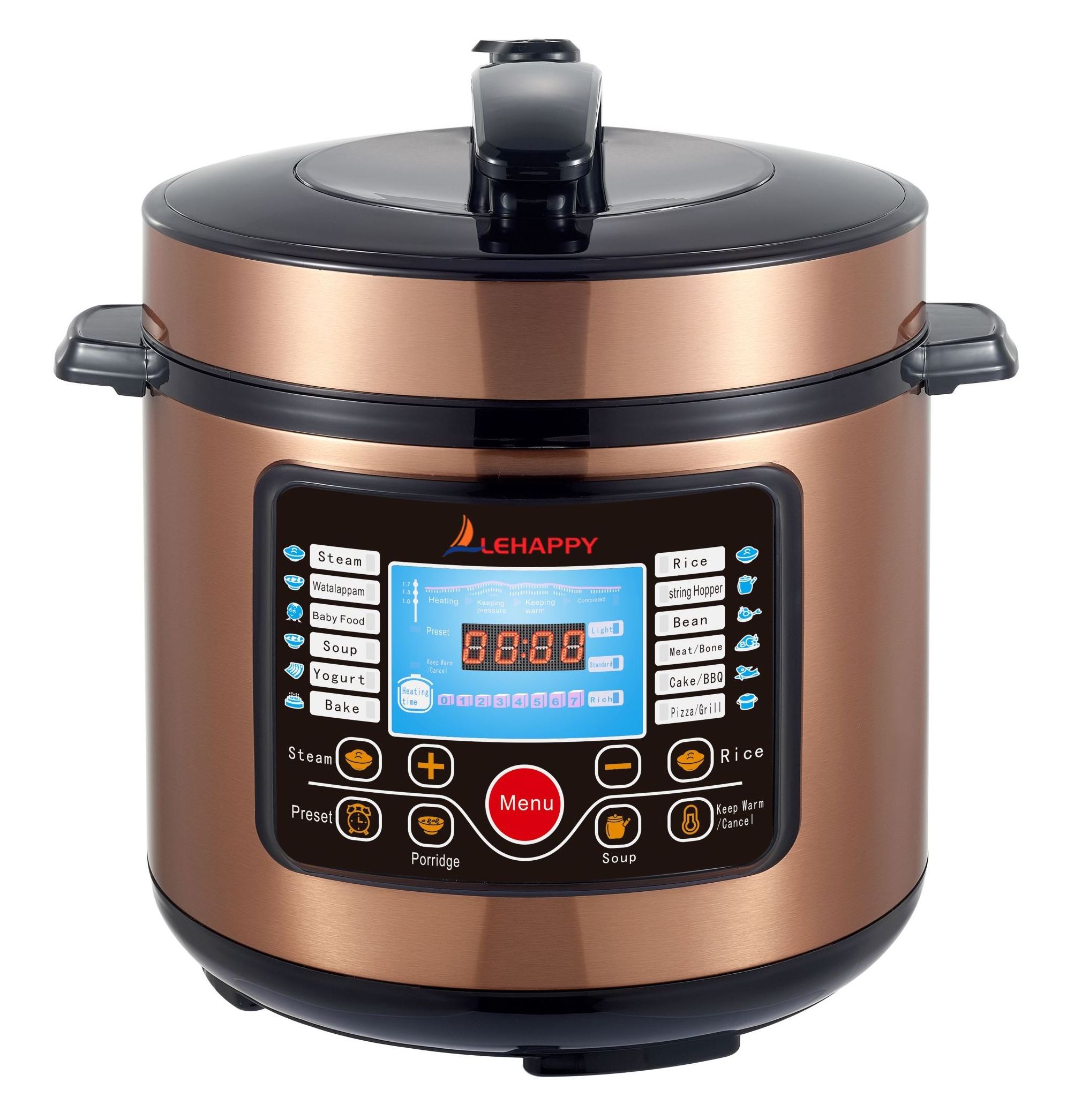 6qt Competitive Price Electric Pressure Cookers Pressure Cooker 304 Stainless Steel Pressure Cooker With Good Quality