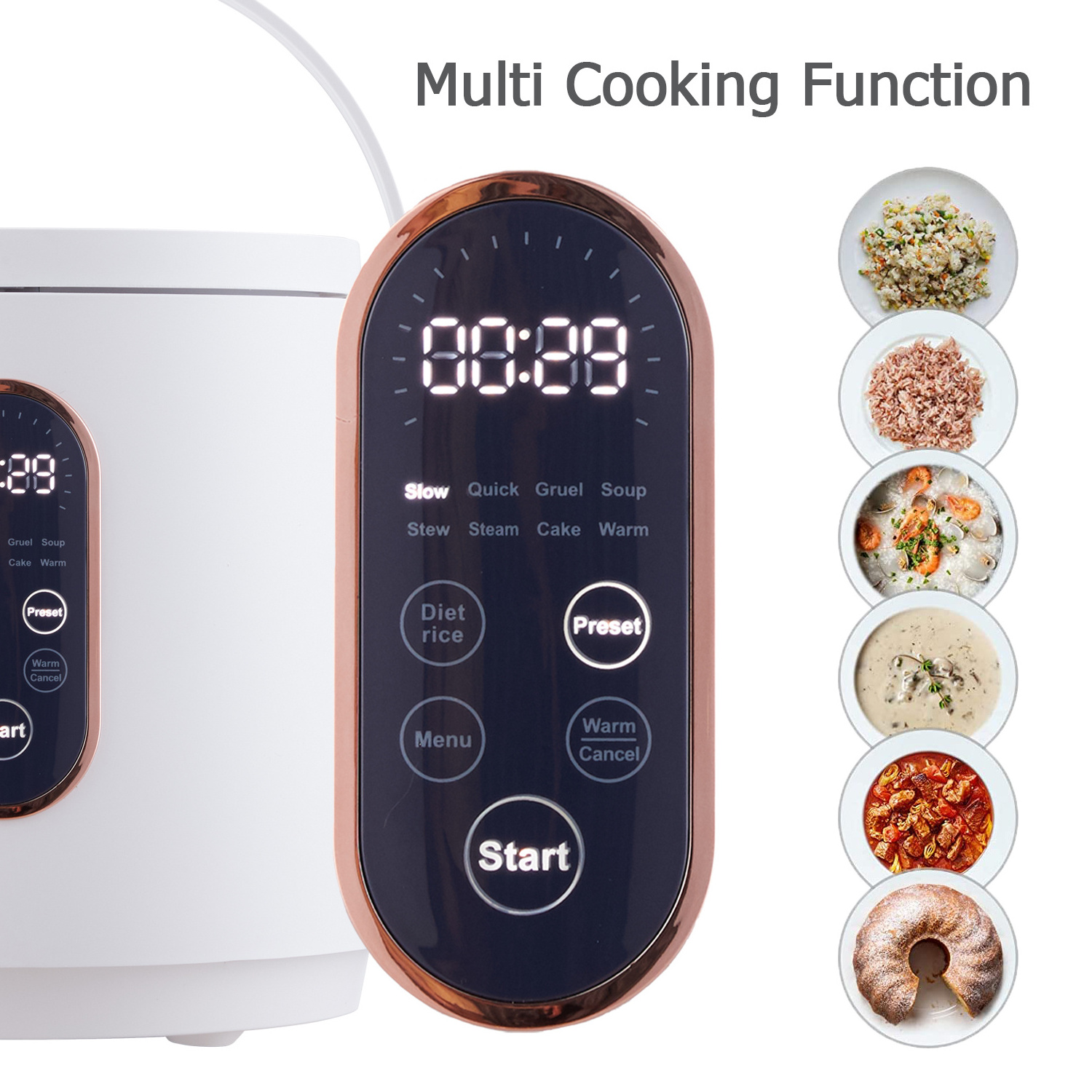 220V 1.2L Electric Rice Cooker Multifunctional Household Heating Box Non-stick Mini Multi Cooker