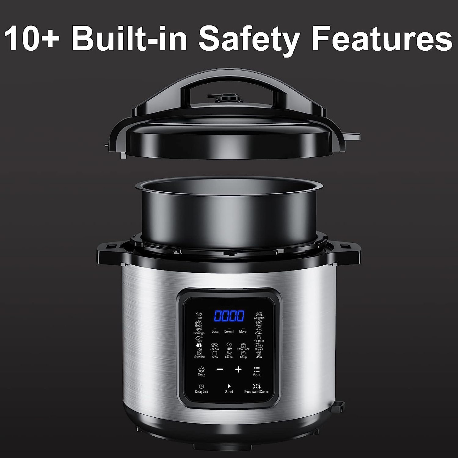 big capacity  high quality stainless steel computer heating multifunction electrical pressure rice cooker