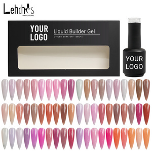 Lehchis Private Label 48 Colors Nail Extension Builder Liquid in Bottle Building Uv Gel