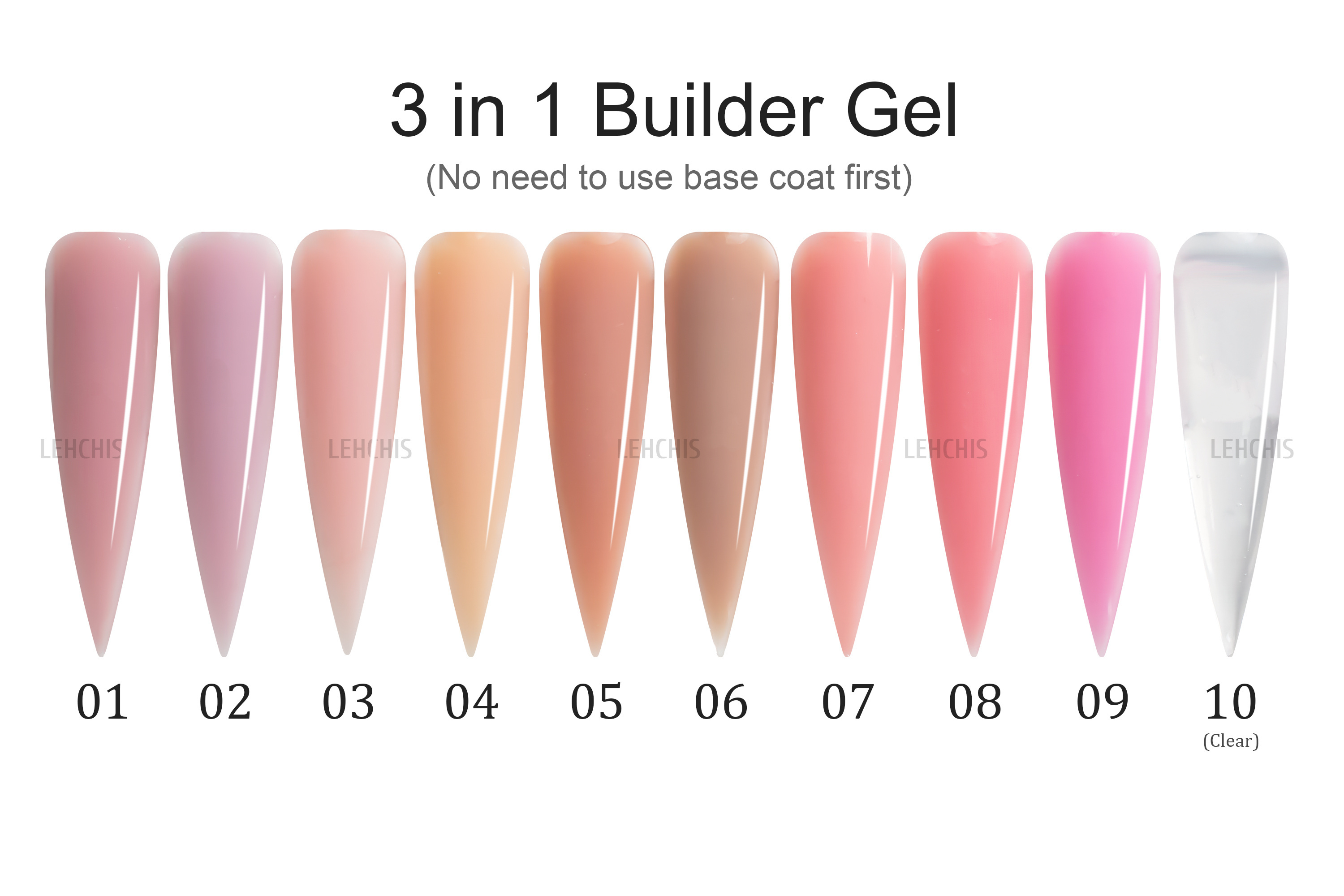 No Heat Private Label 30ml Non Sticky Biab Nail Builder Not Hot LED Clear Gel Solid Builder Extension Nail Gel Hard Jelly UV Gel