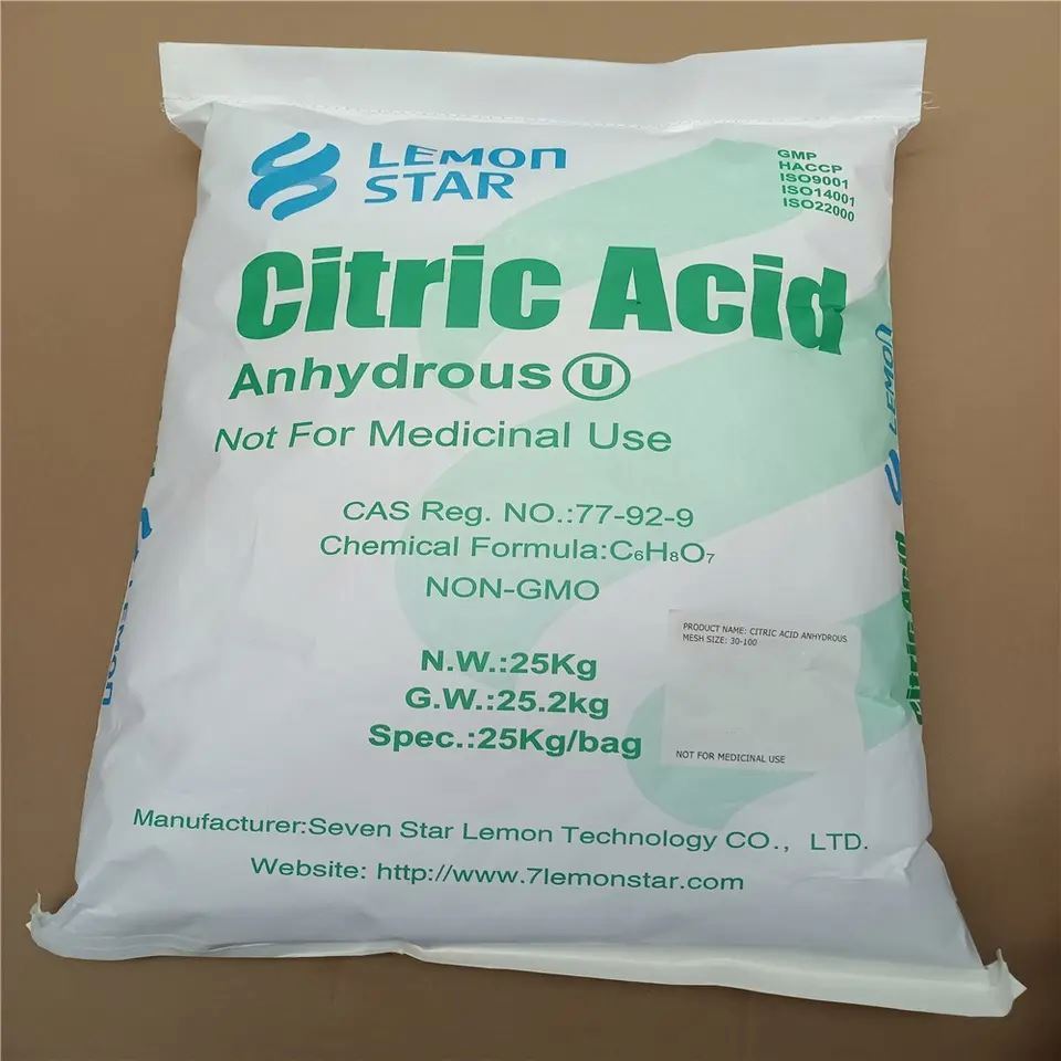 TTCA RZBC citric acid anhydrous food grade 30-100 mesh ENSIGN Citric Acid Monohydrate 8-40 mesh  E330