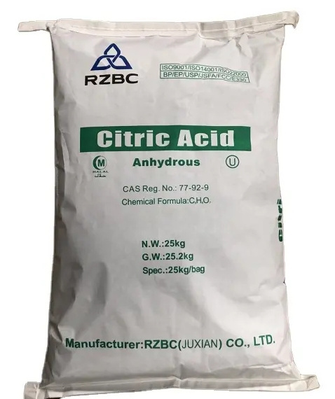 TTCA RZBC citric acid anhydrous food grade 30-100 mesh ENSIGN Citric Acid Monohydrate 8-40 mesh  E330