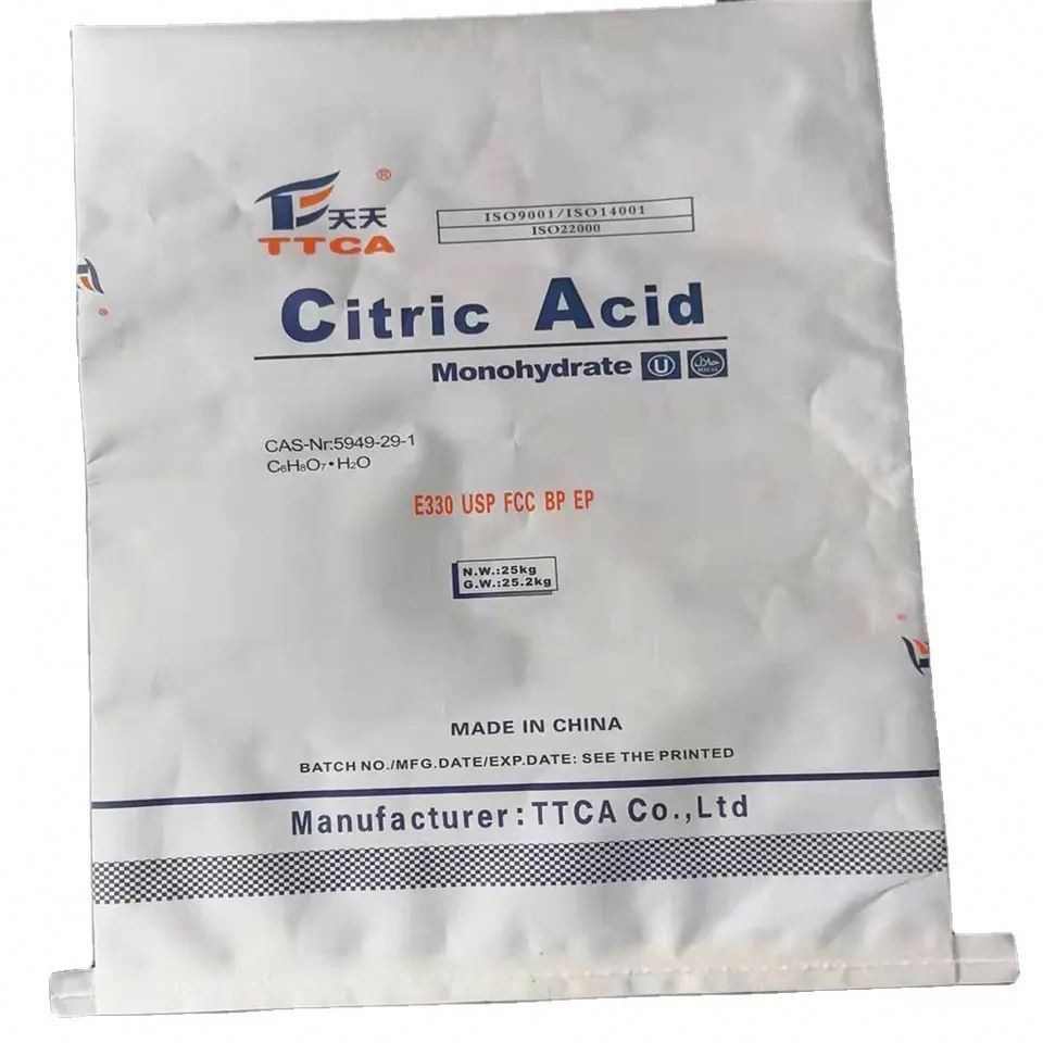 TTCA RZBC citric acid anhydrous food grade 30-100 mesh ENSIGN Citric Acid Monohydrate 8-40 mesh  E330