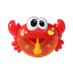 Children's favorite red ABS bubble bath crab bath blowing foam toy bath splashing toy