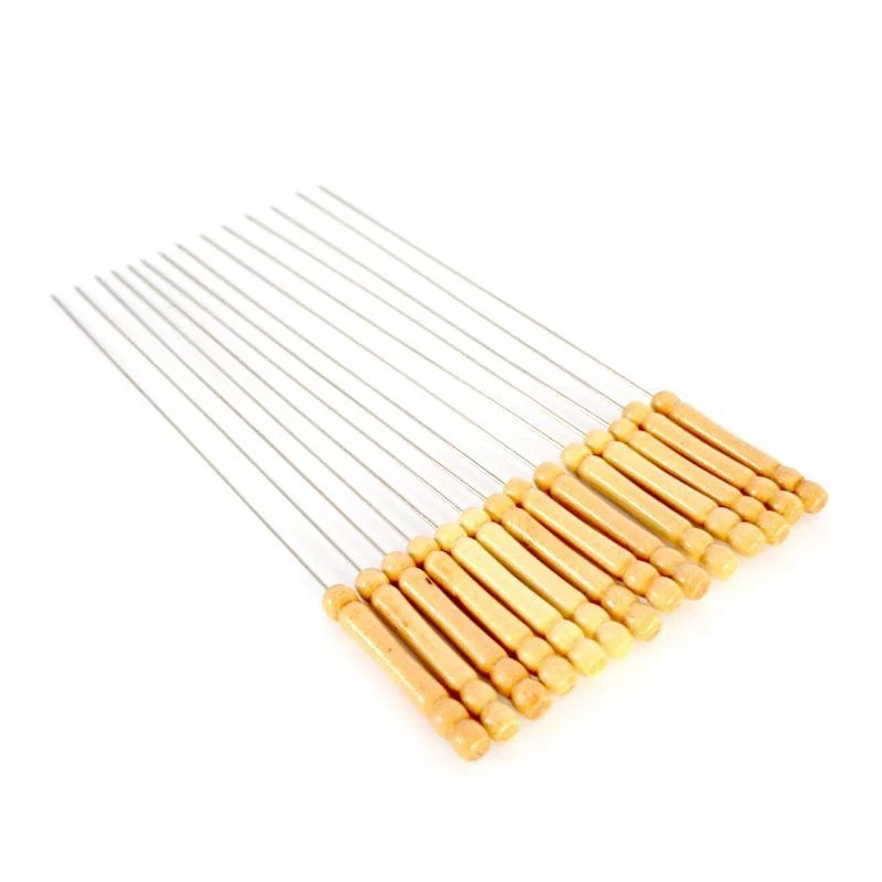 10pcs Flat Skewers Stainless Steel for Grill Bbq Accessories Barbecues Permanent Match Barbecue Outdoor BBQNeedle Stick