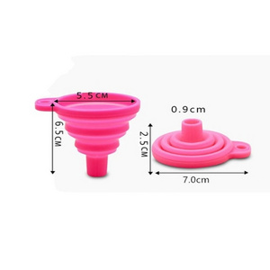 Foldable Funnel Silicone Collapsible Portable Funnels for Fuel Hopper Collapsible Beer/ Oil Funnels Kitchen Tools Utensils