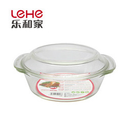 Housewares high borosilicate glass clear casserole with lid cooking pot