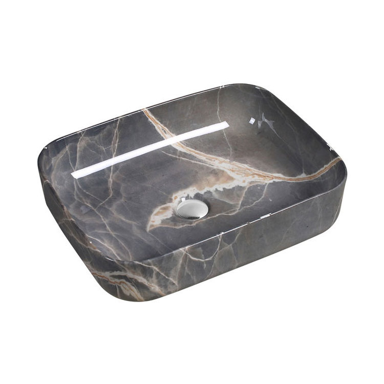 Sanitary Ware Black Marble Basin Color Wash Basin Sink WC Toilet Basin Toilet Set Sink Bowl Price Made in China Oval Ceramic