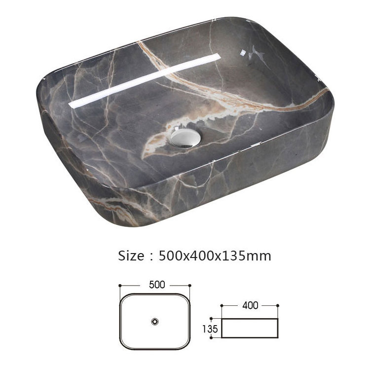 Sanitary Ware Black Marble Basin Color Wash Basin Sink WC Toilet Basin Toilet Set Sink Bowl Price Made in China Oval Ceramic