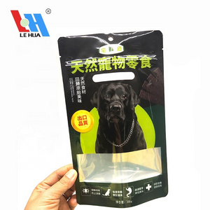 Custom Clear Window Aluminum Foil Zip Lock Packaging Plastic Bags Pouch Stand-Up Pack for Dog/Pet Food with Zipper