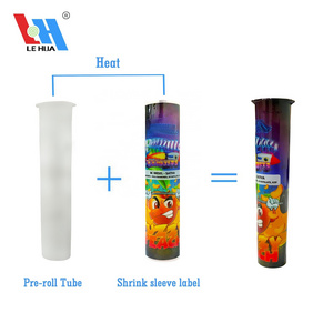 Customized Decorative Temper-evident Heat Sensitive Shrink Wrap Band Shrink Sleeve Label for Pre-roll Tubes