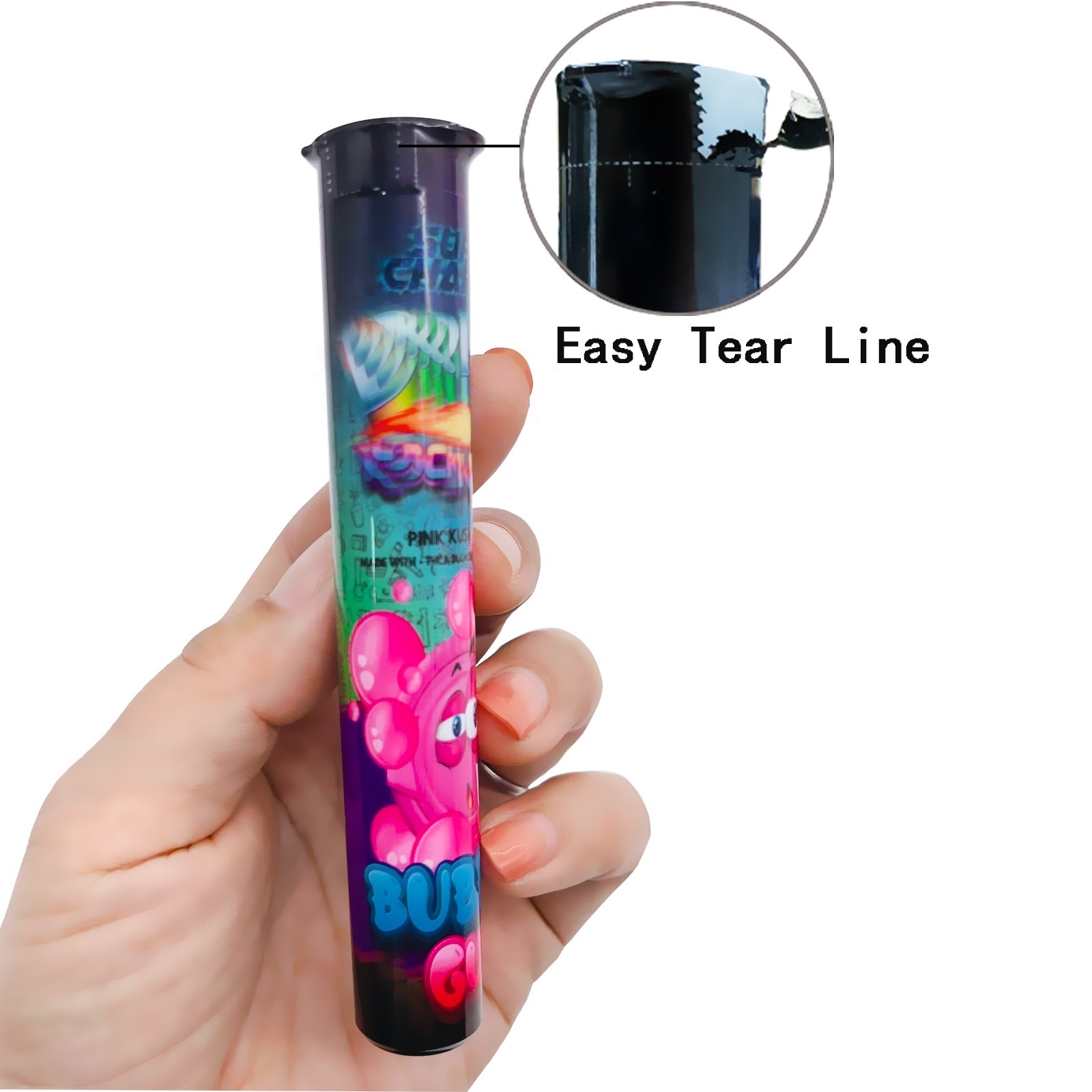 Customized Decorative Temper-evident Heat Sensitive Shrink Wrap Band Shrink Sleeve Label for Pre-roll Tubes