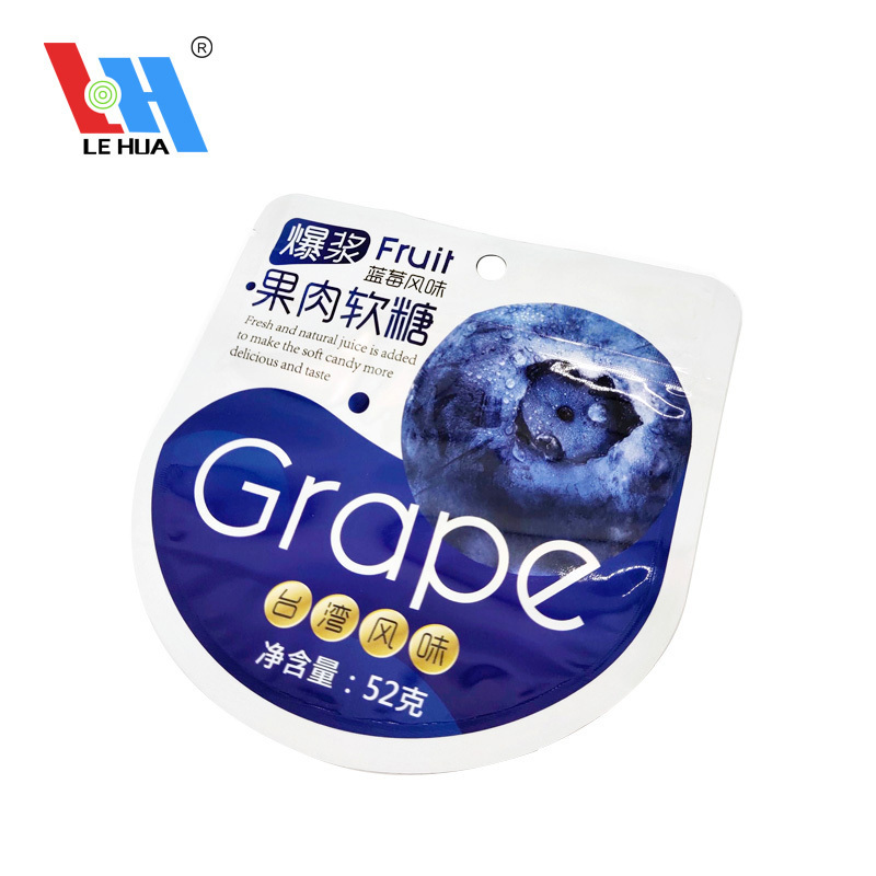 Blueberry flavor pulp jelly food Three edge-sealing Special packaging bag