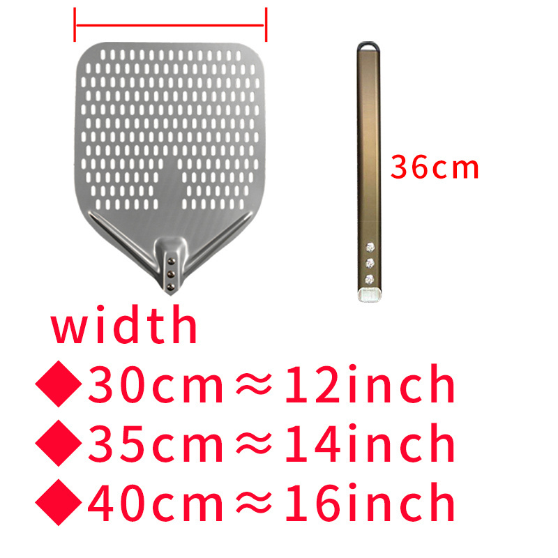 Aluminum Perforated Pizza Peel Set goods in stock pizza oven brush pizza tuning peel