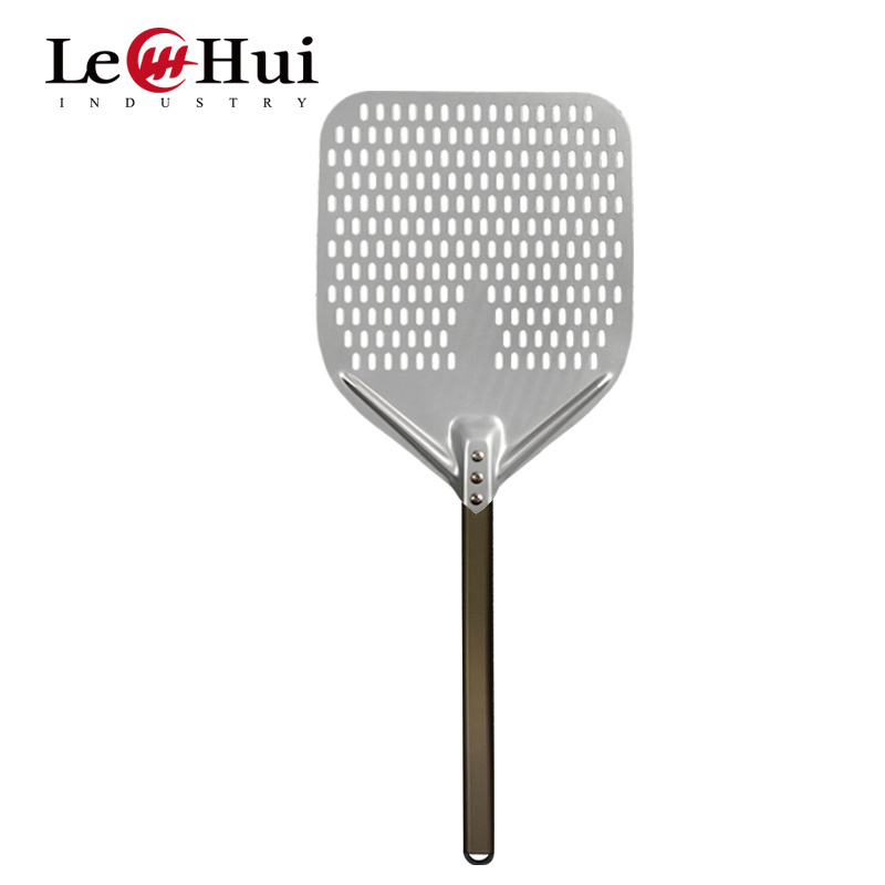 Aluminum Perforated Pizza Peel Set goods in stock pizza oven brush pizza tuning peel