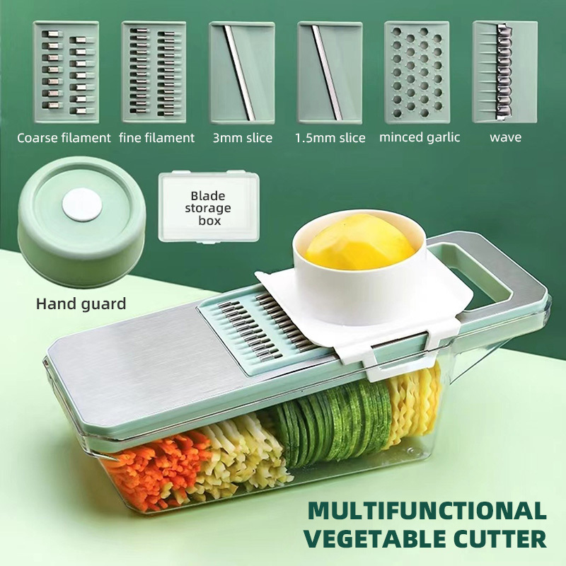 Multi-functional Kitchen Gadget Stainless Steel Cheese Grater Professional Vegetable Chopper with Container ali baba com