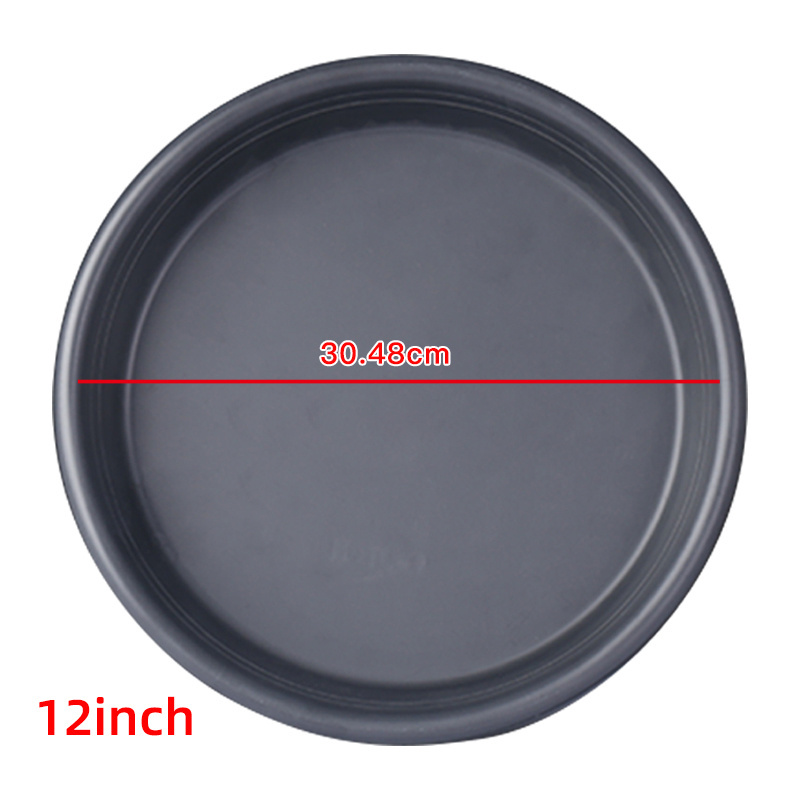 12inch pizza pans baking pan with Plastic cover sets aluminum pizza cooking pan with PP lid nonstick baking tools recycle