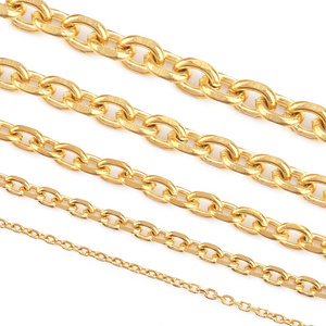 Gold covered chain 14k18k is filled with thick gold, colorfast, water-resistant and sweat resistant gold chain for women