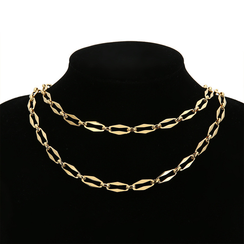 Gold covered chain 18k filled with thick gold, colorfast, water-resistant and sweat resistant gold chain for women