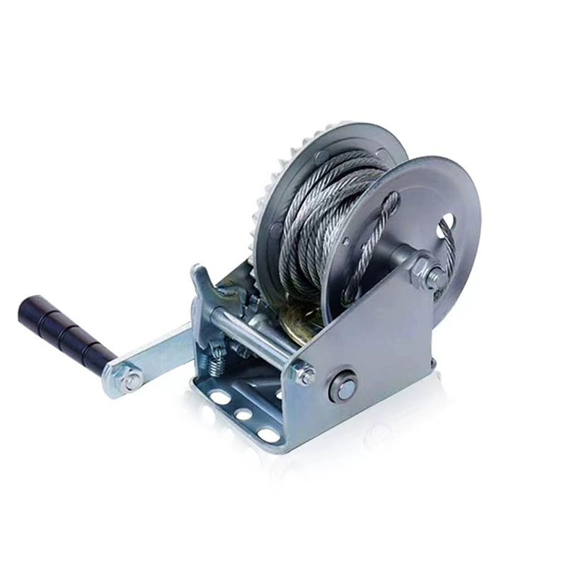 Trailer Parts 2600lbs Boat Trailer Hand Winches Single-Speed Trailer Winch Utility Winch with Rope or Strap