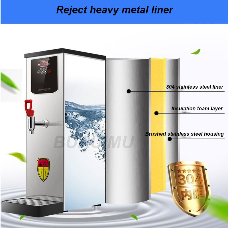 Electric Water Boiler 40L Stainless Steel Big Electric Kettle Commercial Milk Boiler Warmer Hot Water Boiling Machine