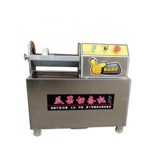 Automatic Electric French Fries Cutter, Potato Taro Radish Papaya Melon Slicing Cutting Machine.