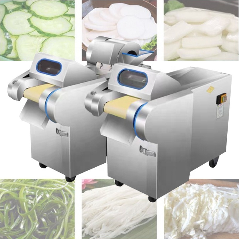 Electric vegetable cutter machine commercial automatic potato radish cabbage onion diced shredder slicer for sale