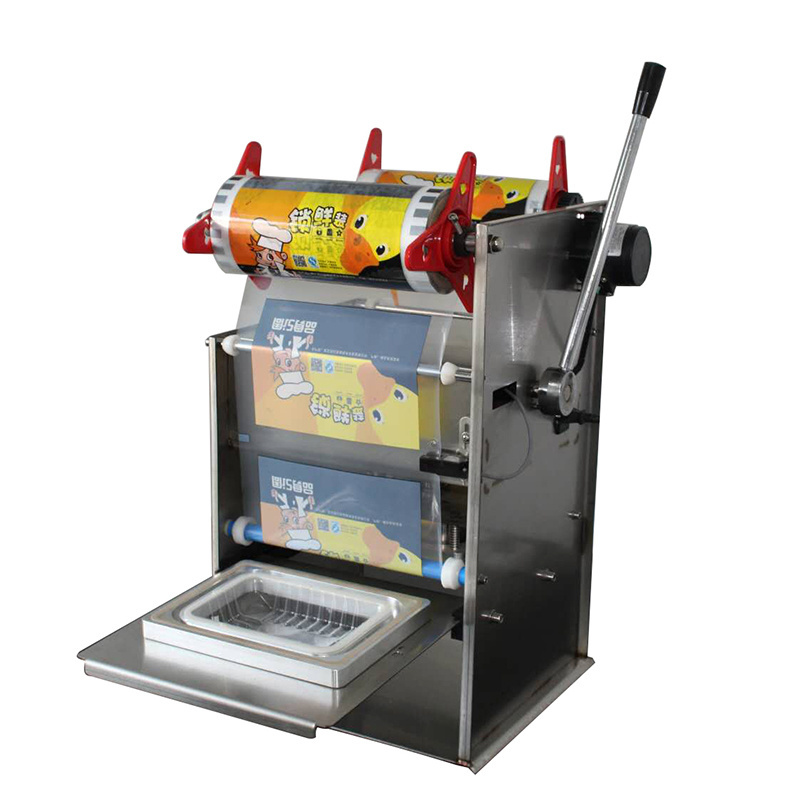 Semi-automatic Square Box Packaging Machine Stainless Steel Electric Semi-Automatic Fast Ready Food Tray Sealing Machine