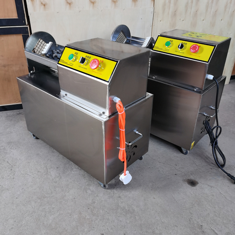 Automatic Electric French Fries Cutter, Potato Taro Radish Papaya Melon Slicing Cutting Machine.